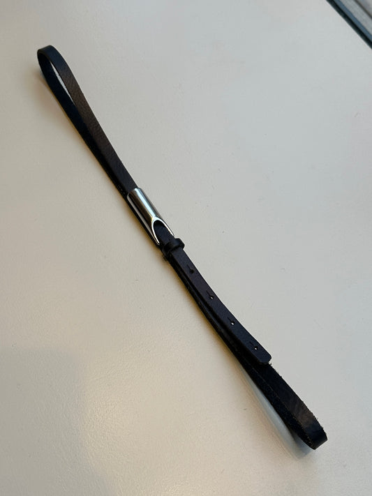 Leather mini belt | Black