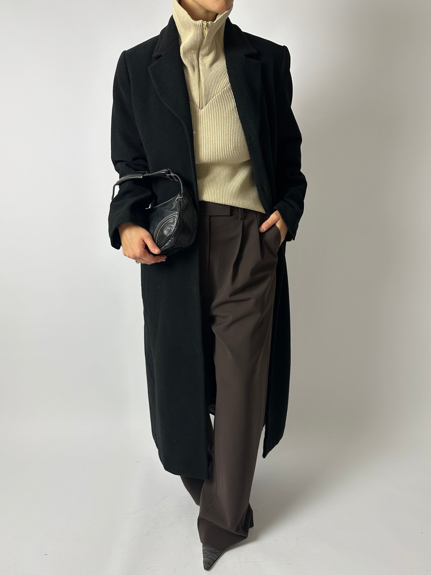 Zip-up sleeveless top | Soft ecru