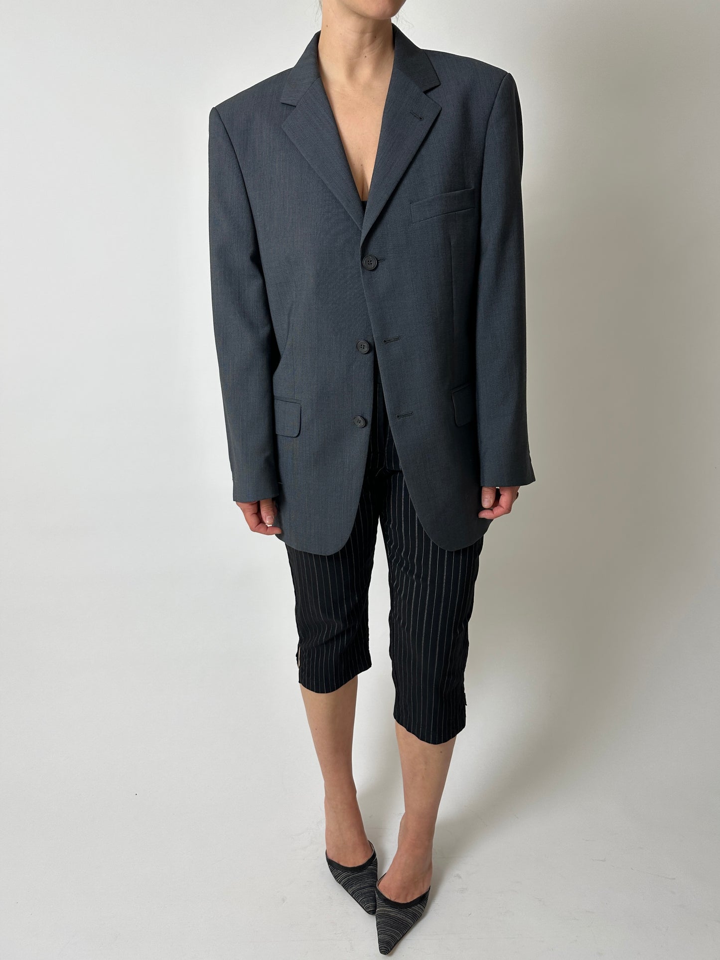 Relaxed fit blazer | Slate blue