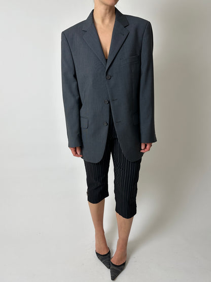 Relaxed fit blazer | Slate blue