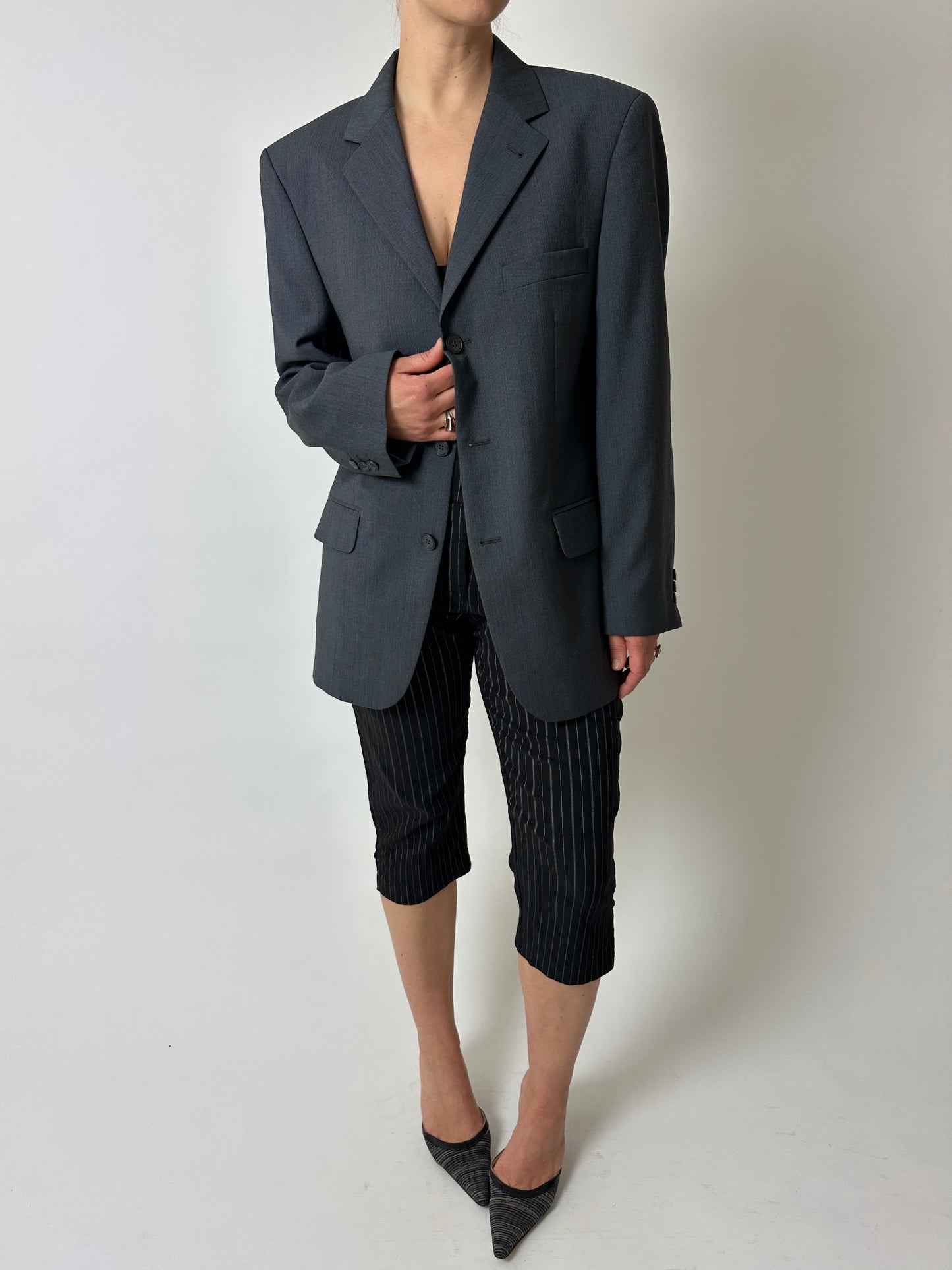 Relaxed fit blazer | Slate blue
