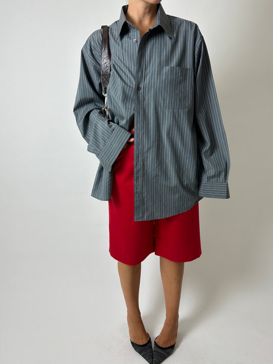 Relaxed fit striped shirt | Grey / White