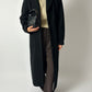 Long wool cashmere coat | Black