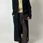 Long wool cashmere coat | Black