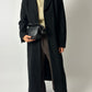 Long wool cashmere coat | Black