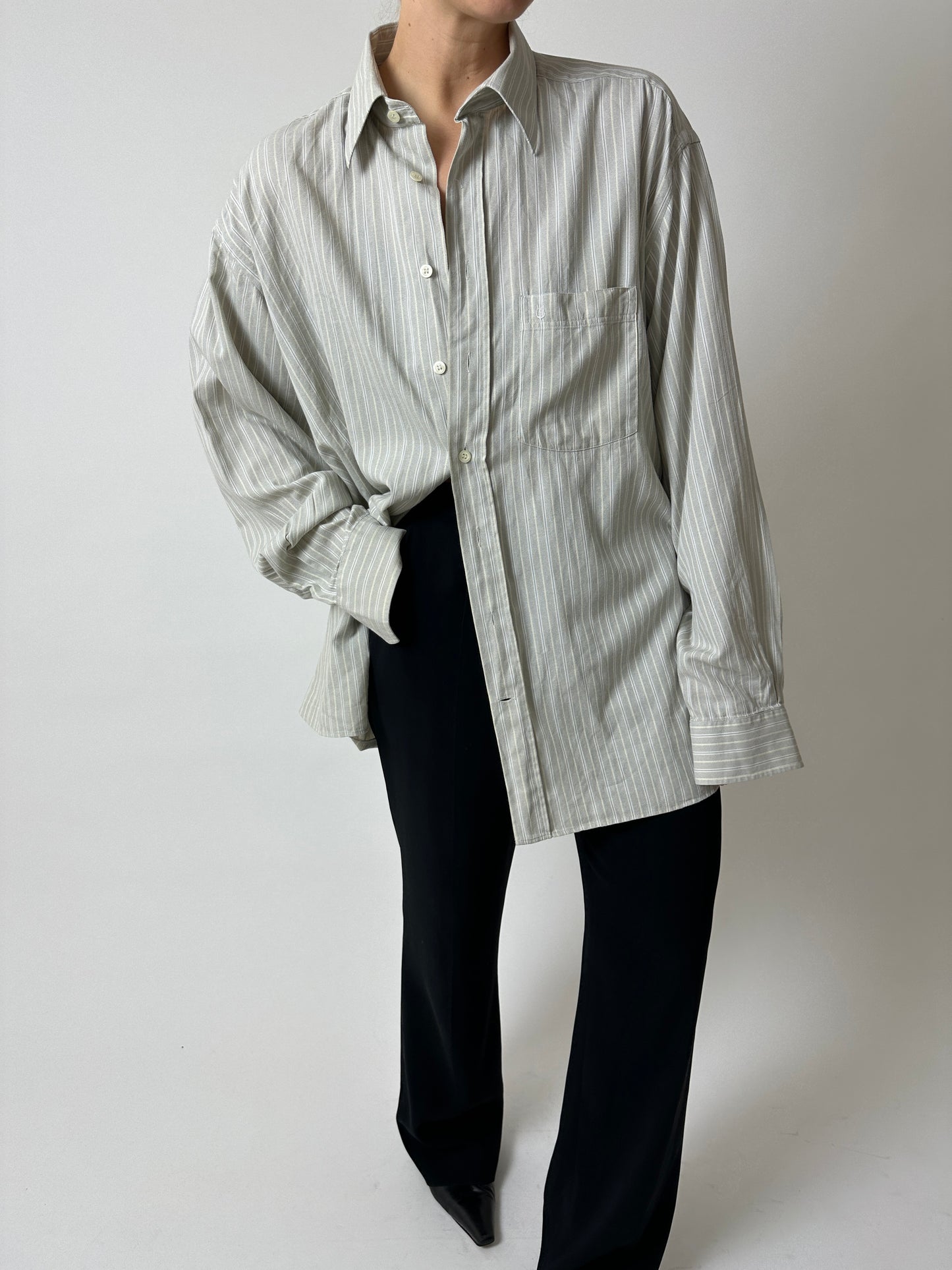 Striped shirt | Grey / White