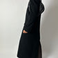 Long wool cashmere coat | Black