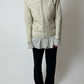 Leather fitted jacket | Stone