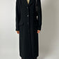 Long wool cashmere coat | Black