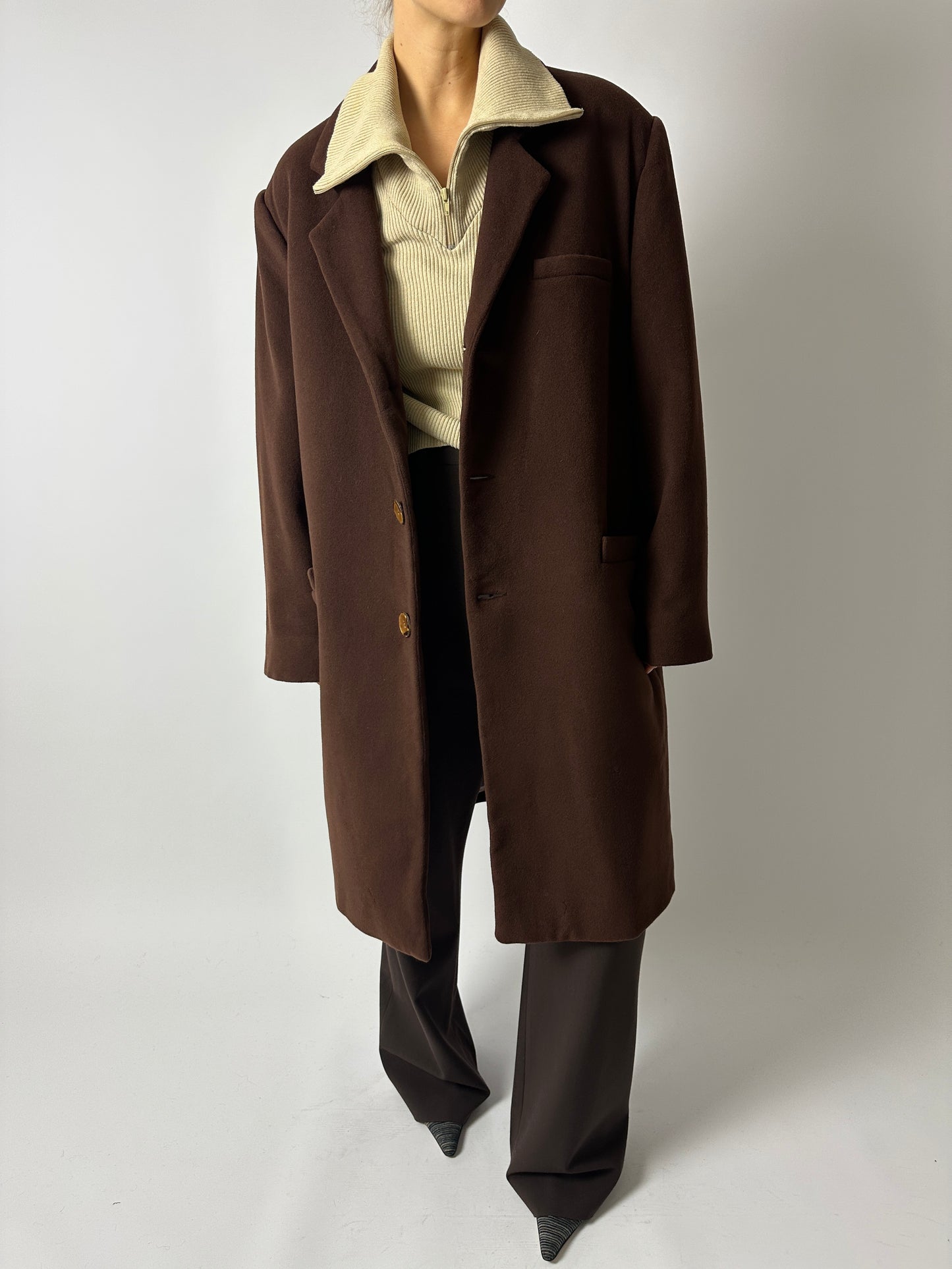 Oversized coat | Brick