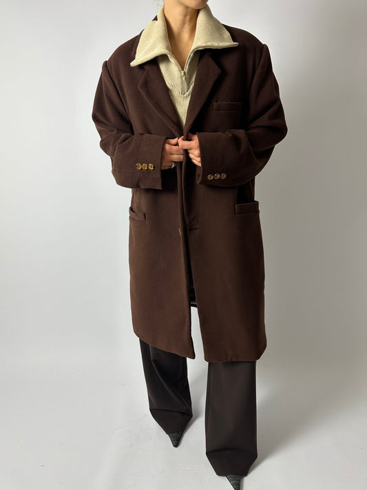 Oversized coat | Brick