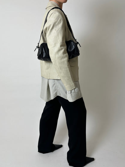 Leather shoulder bag | Black