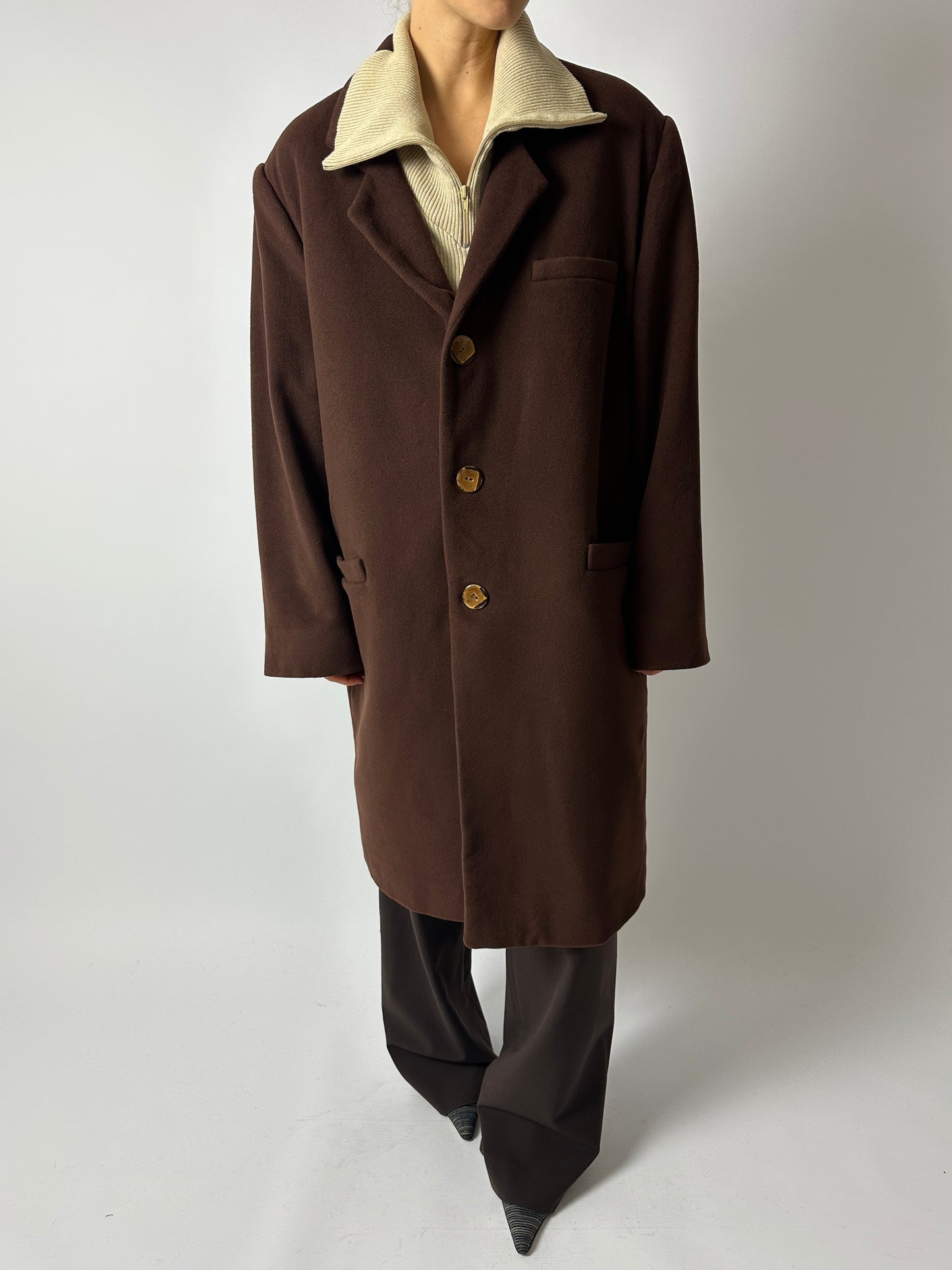 Oversized coat | Brick