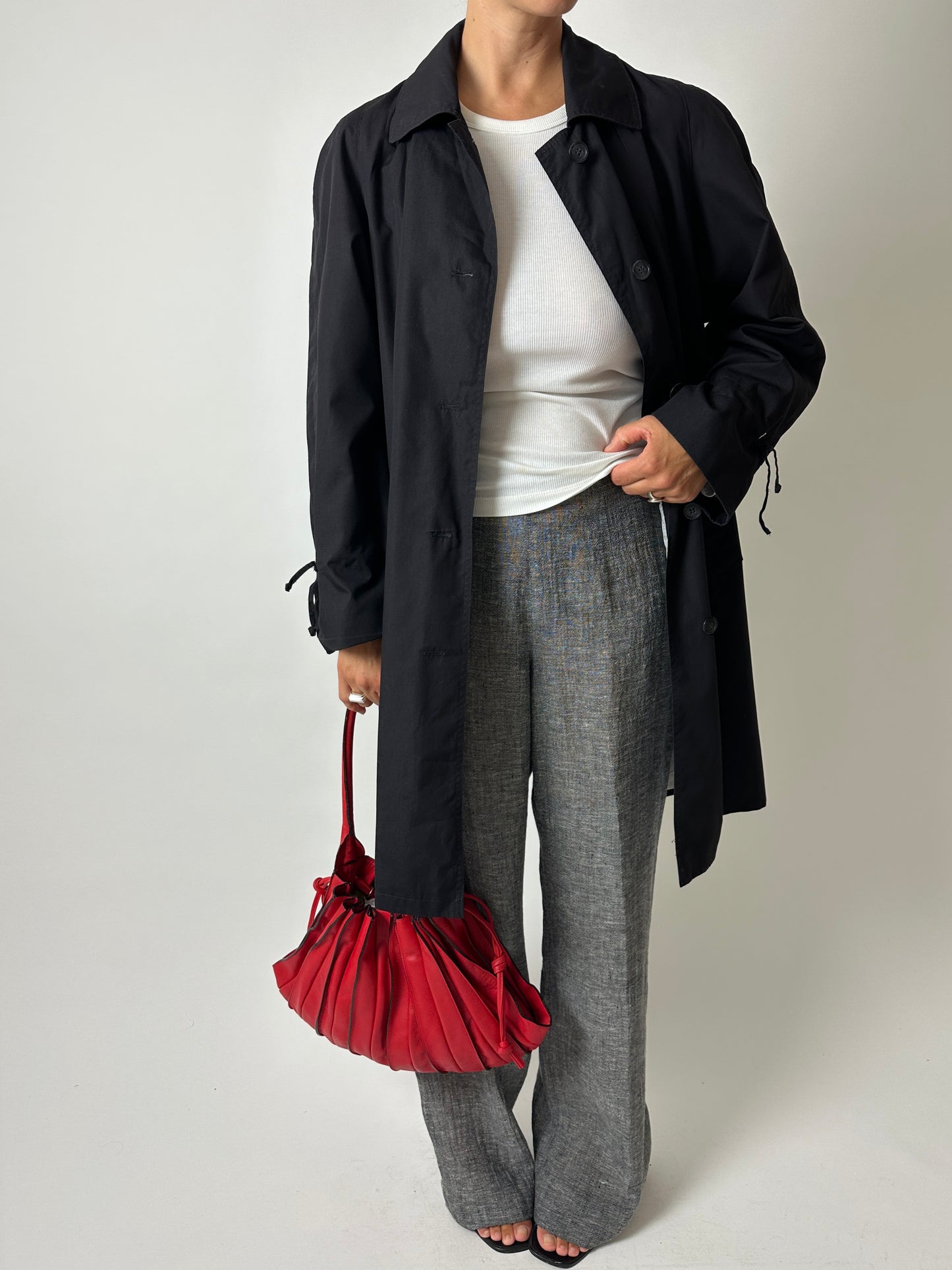 Wide leg trousers | Grey melee