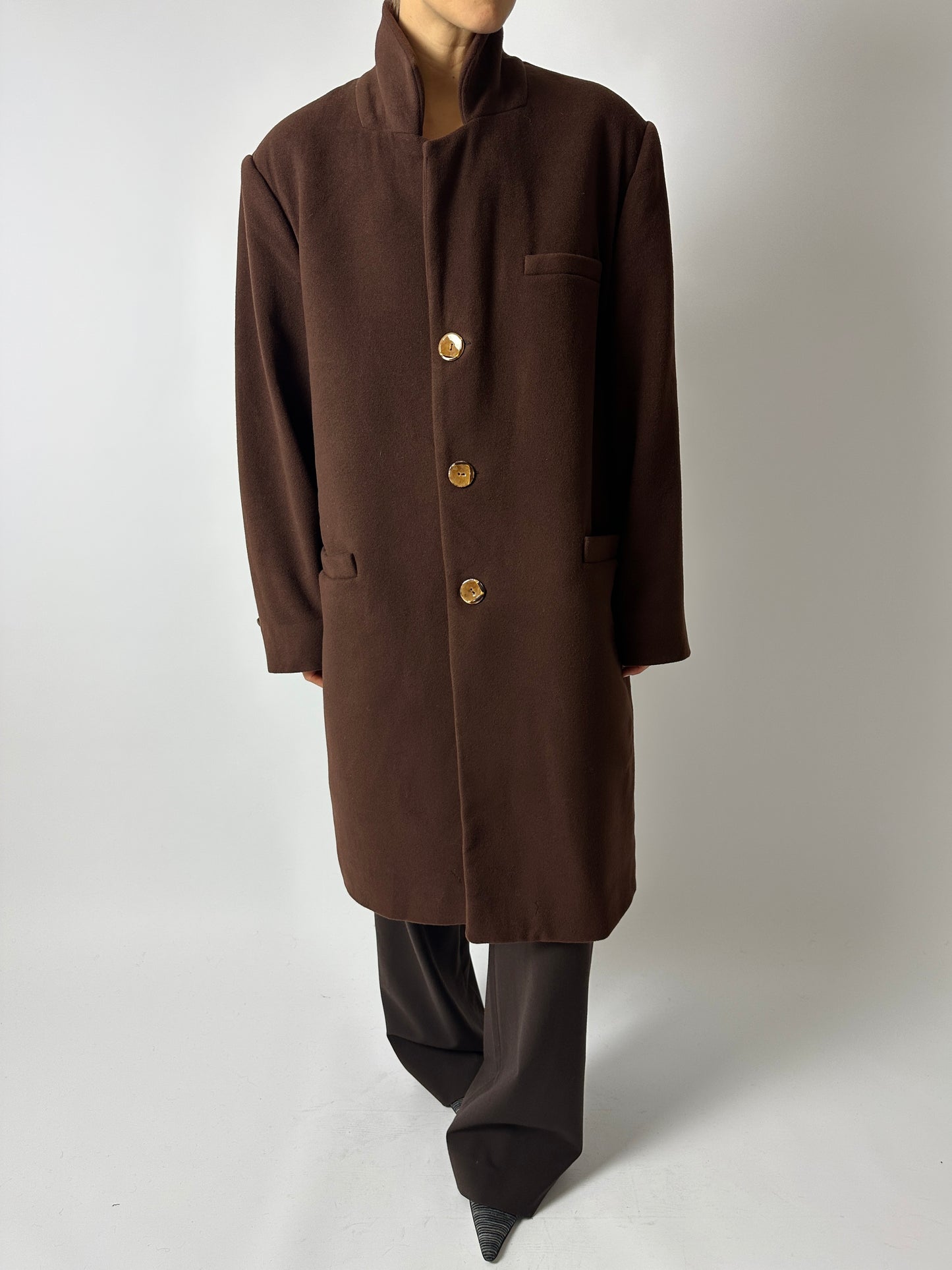 Oversized coat | Brick