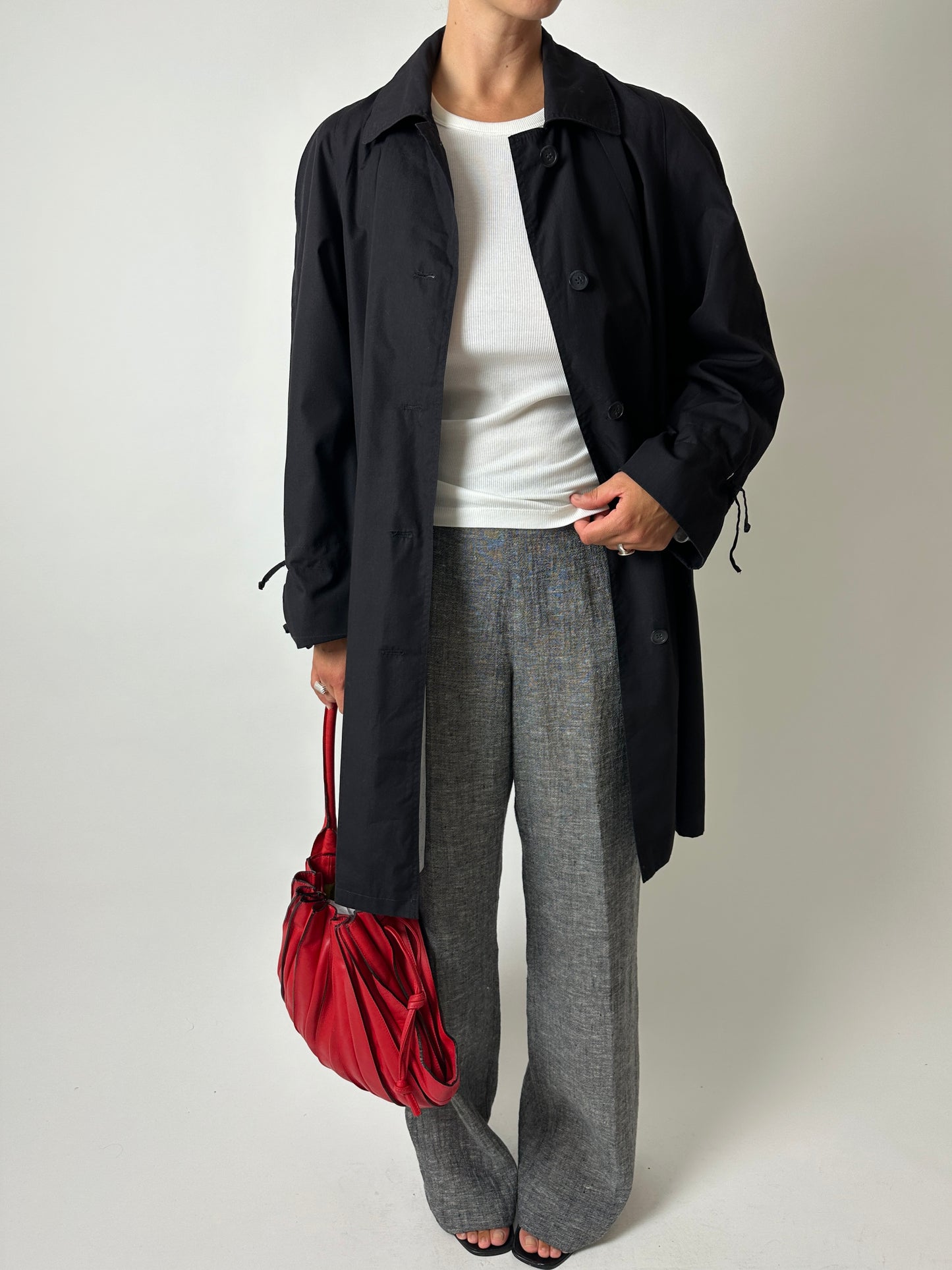 Wide leg trousers | Grey melee