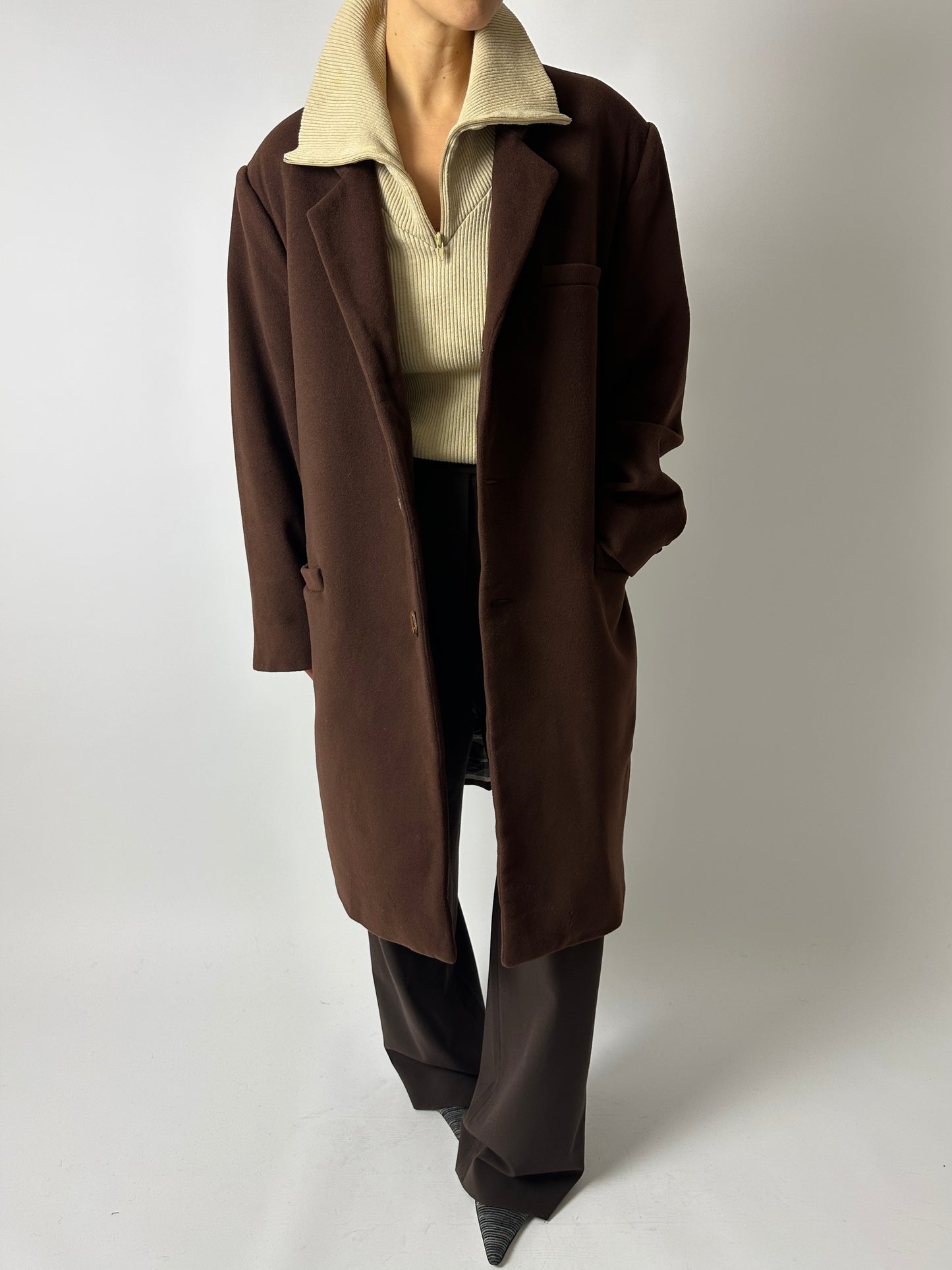 Oversized coat | Brick