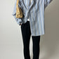 Oversized striped shirt | Off white | Blue