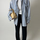 Oversized striped shirt | Off white | Blue
