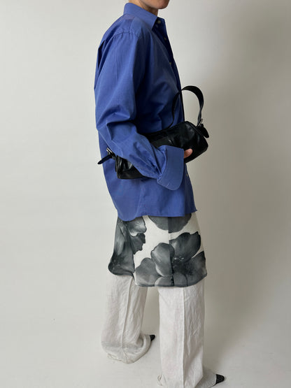 Sheer flower skirt | Grey / White