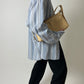 Oversized striped shirt | Off white | Blue