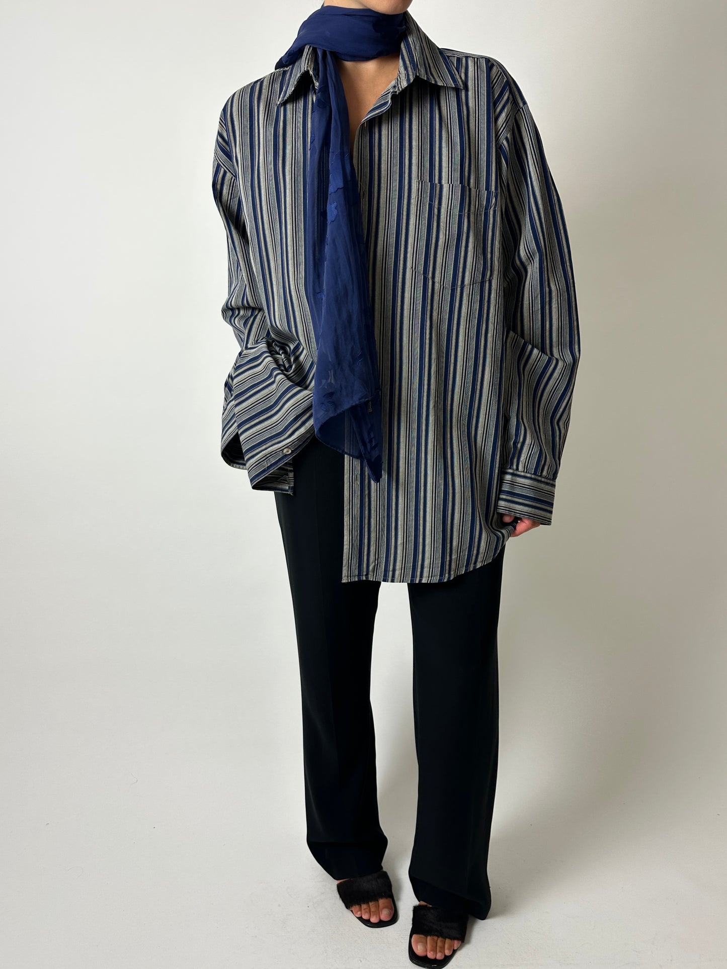 Sheer scarf | Navy