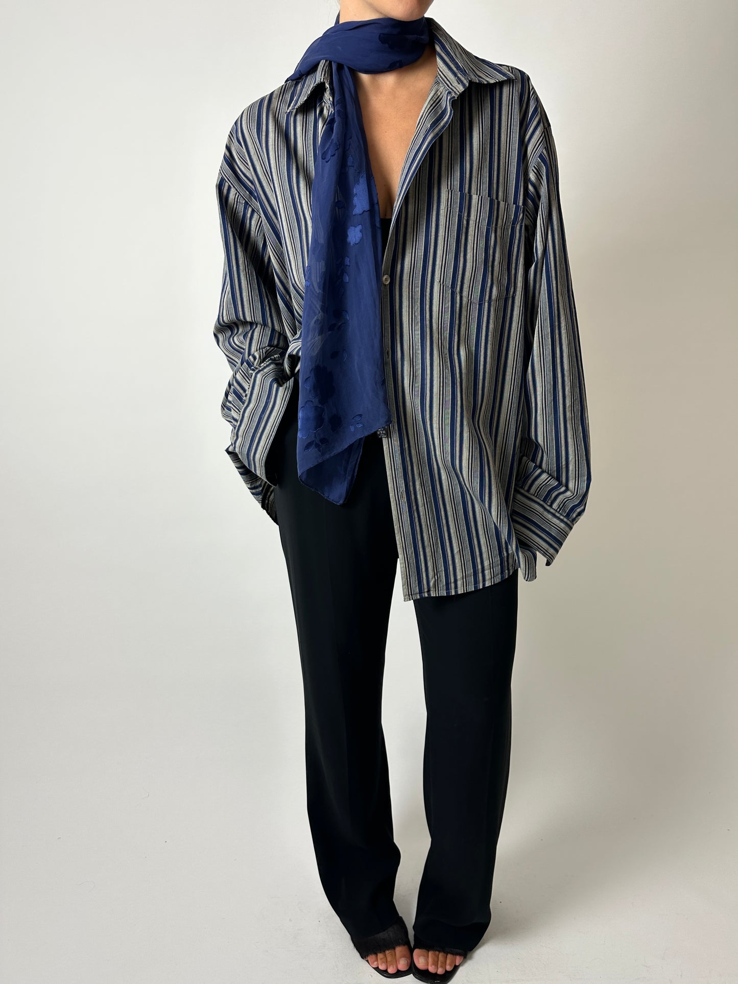 Sheer scarf | Navy