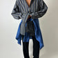 Oversized striped shirt | Grey | Blue