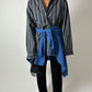 Oversized striped shirt | Grey | Blue