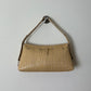 Croc embossed leather bag | Soft sand