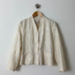 Embroidered silk jacket | Off white