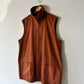 Wool sleeveless vast | Dark orange