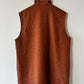 Wool sleeveless vast | Dark orange