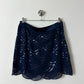 Sheer sequin skirt | Dark Blue