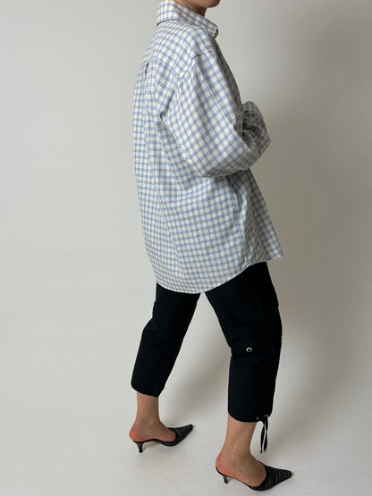 Relaxed checked shirt | White / Blue