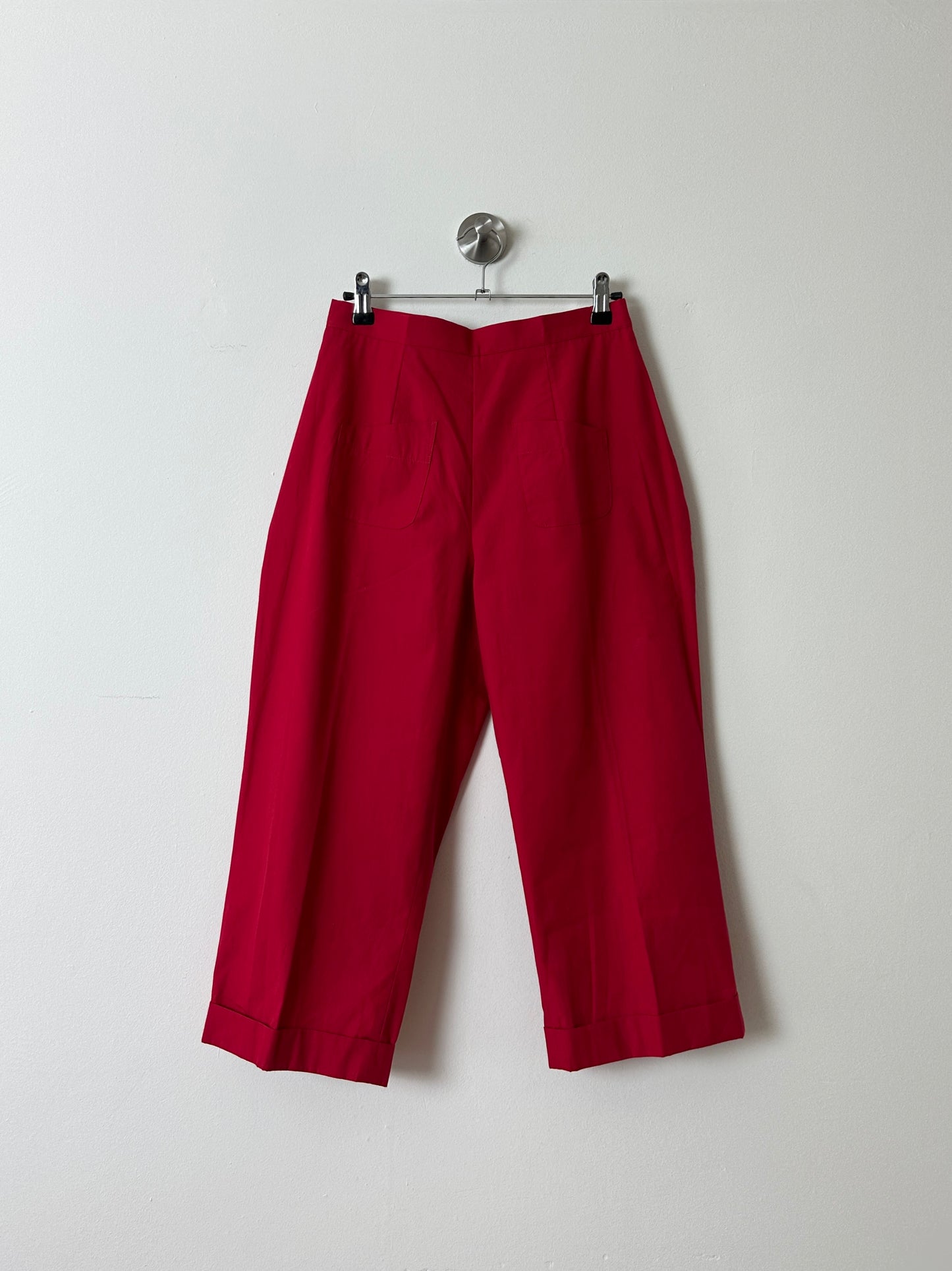 Capri stretch trousers | Red