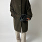 Wool mohair coat | Dark green