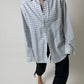 Relaxed checked shirt | White / Blue