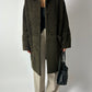 Wool mohair coat | Dark green