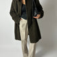 Wool mohair coat | Dark green