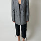 Double-breasted linen blazer | Silver grey