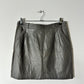 Leather mini skirt | Grey