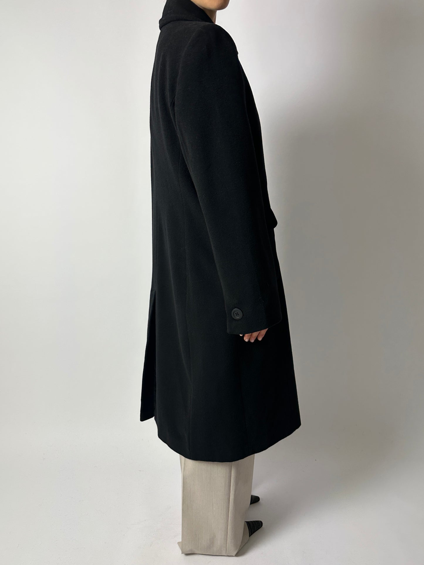 Long wool coat | Black