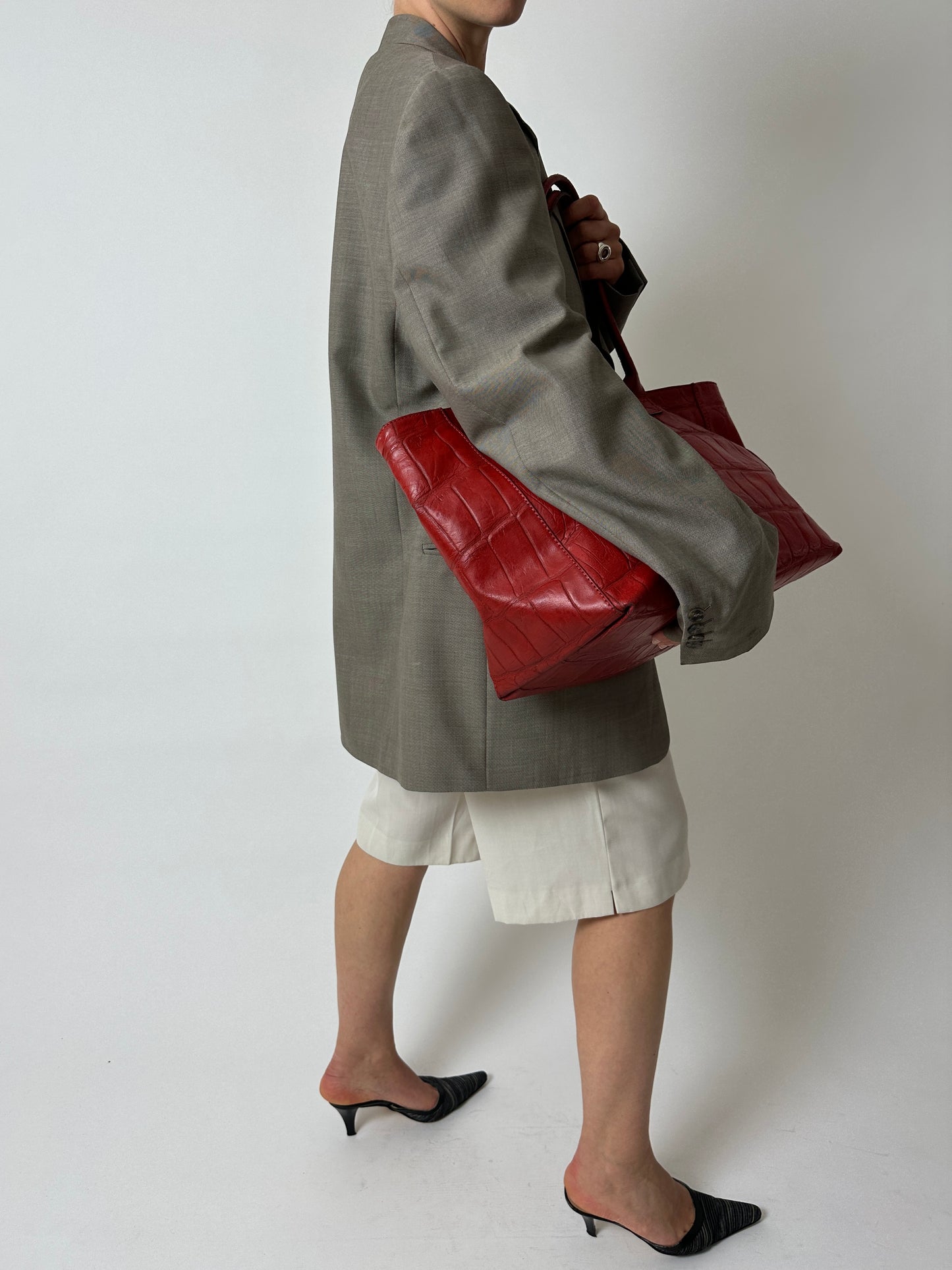 Relaxed fit blazer | Taupe grey
