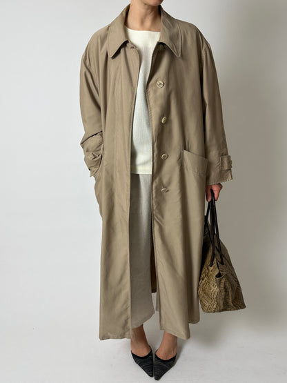 Long trench coat | Soft beige