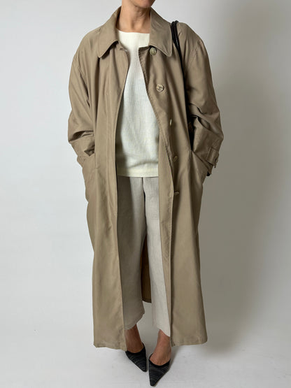 Long trench coat | Soft beige