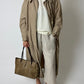 Embossed leather tote bag | Brown
