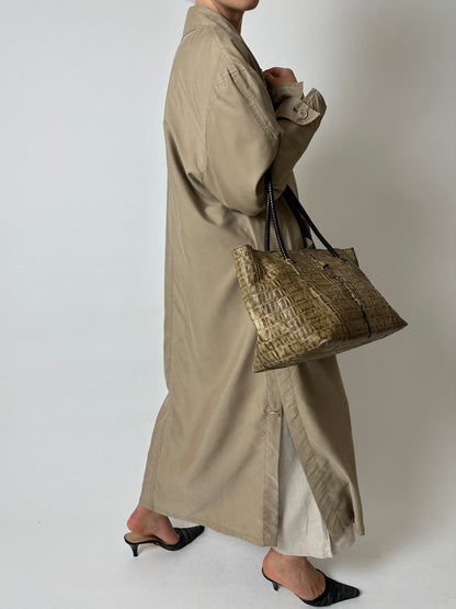 Long trench coat | Soft beige