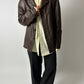 Leather jacket | Dark brown