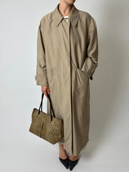 Long trench coat | Soft beige